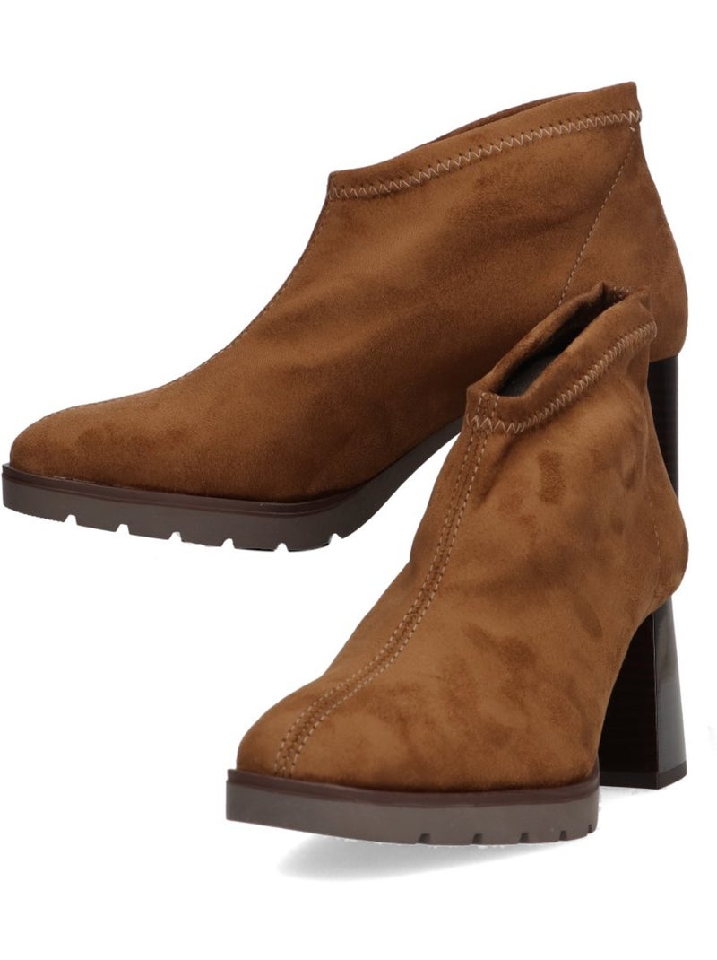 Botin Weekend Mujer Tacón Alto - Luna Collection Marrón - Kiabi