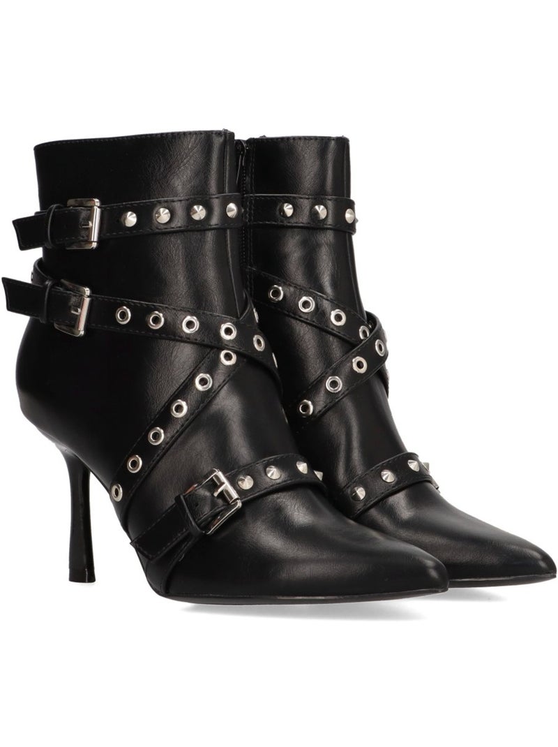 Botin weekend mujer tacón alto - luna trend Negro - Kiabi