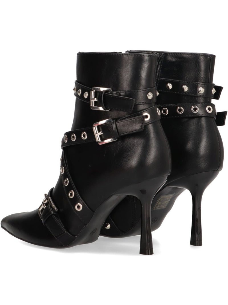 Botin weekend mujer tacón alto - luna trend Negro - Kiabi