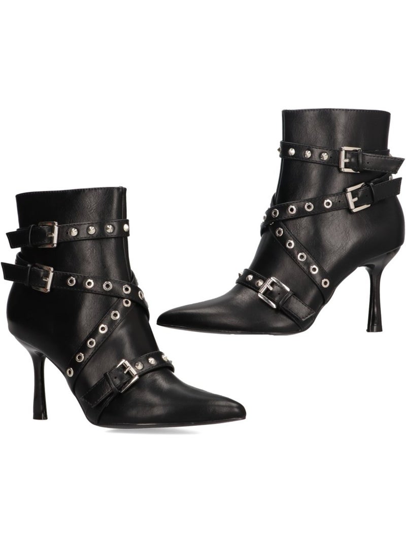 Botin weekend mujer tacón alto - luna trend Negro - Kiabi