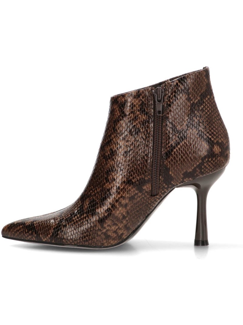 Botin weekend mujer tacón alto - yulia Marrón capuchino - Kiabi