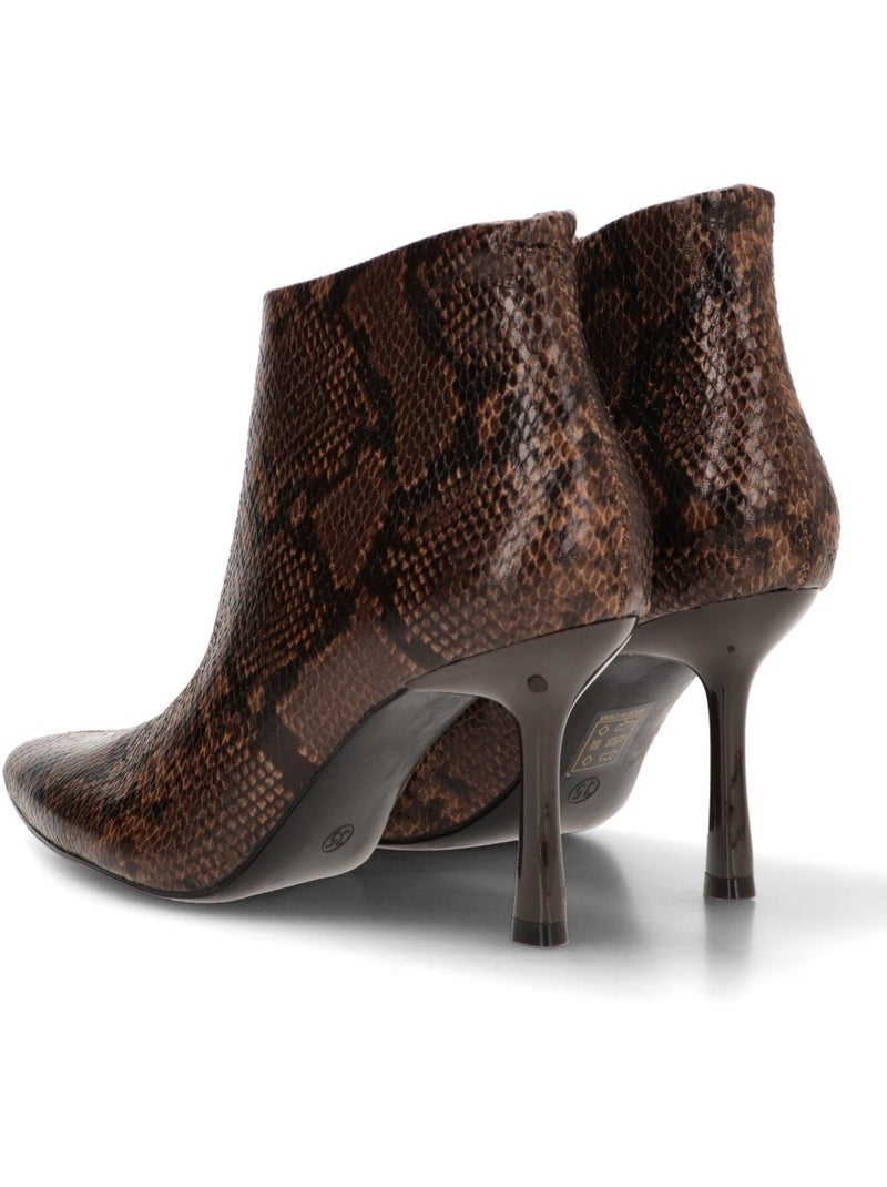 Botin weekend mujer tacón alto - yulia Marrón capuchino - Kiabi