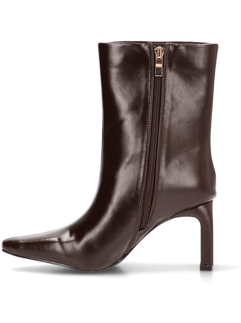 Botin weekend mujer tacón alto - yulia Marrón capuchino - Kiabi