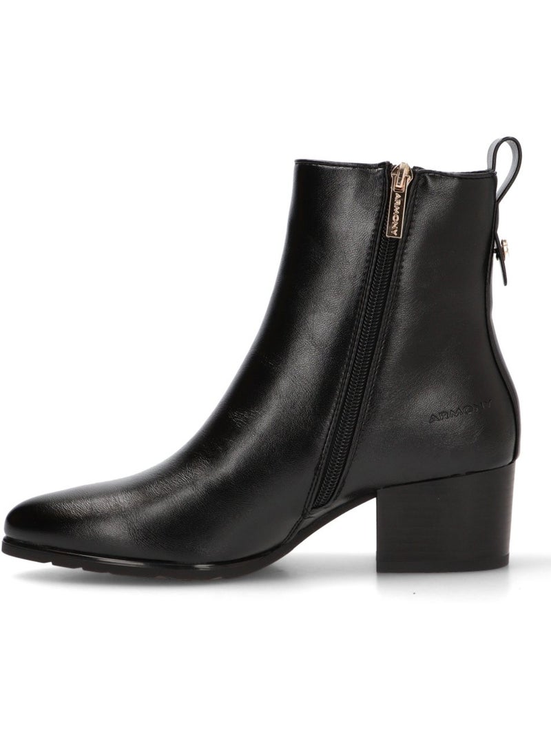 Botin weekend mujer tacón medio - armony Negro - Kiabi