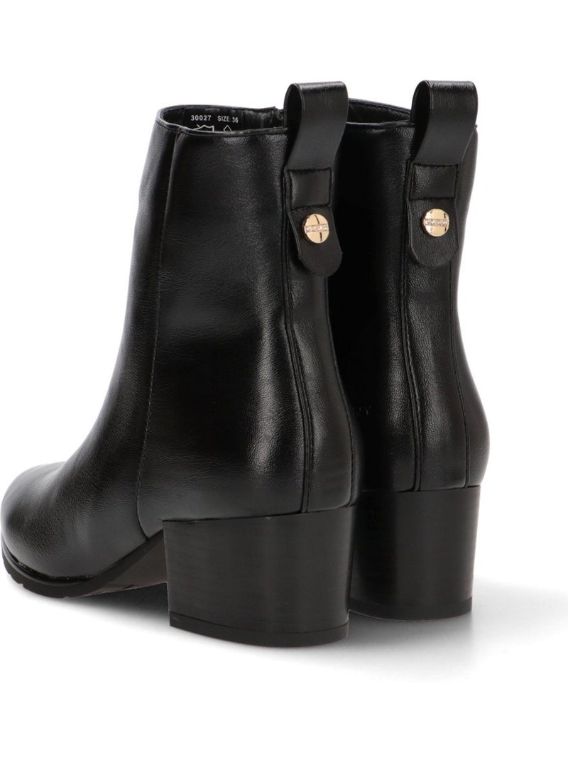 Botin weekend mujer tacón medio - armony Negro - Kiabi