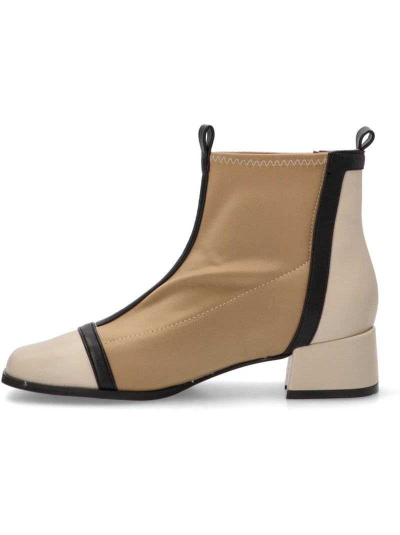 Botin Weekend Mujer Tacón Medio - Buonarotti Beige - Kiabi