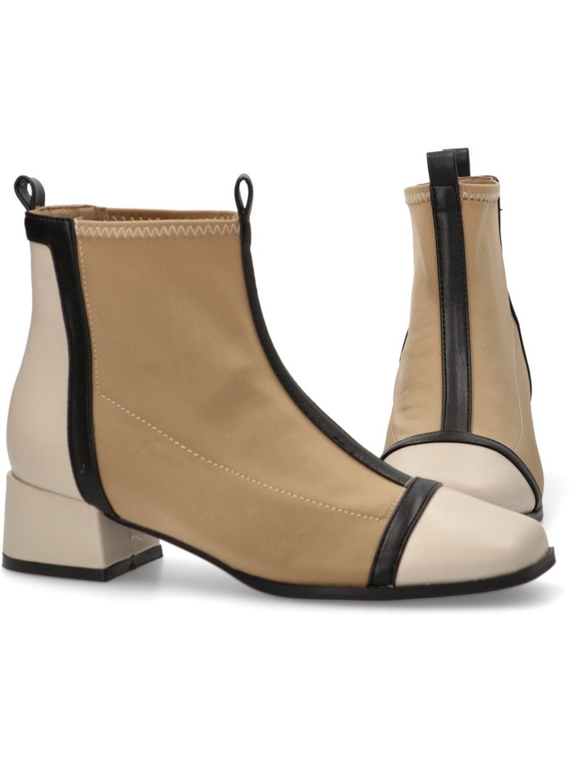 Botin Weekend Mujer Tacón Medio - Buonarotti Beige - Kiabi