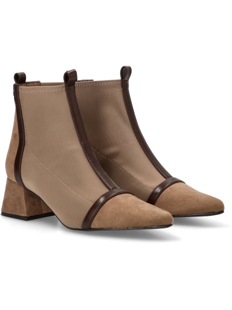 Botin Weekend Mujer Tacón Medio - Buonarotti Beige - Kiabi