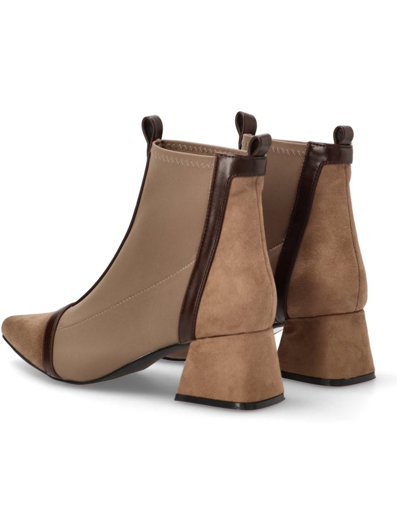 Botin Weekend Mujer Tacón Medio - Buonarotti Beige - Kiabi