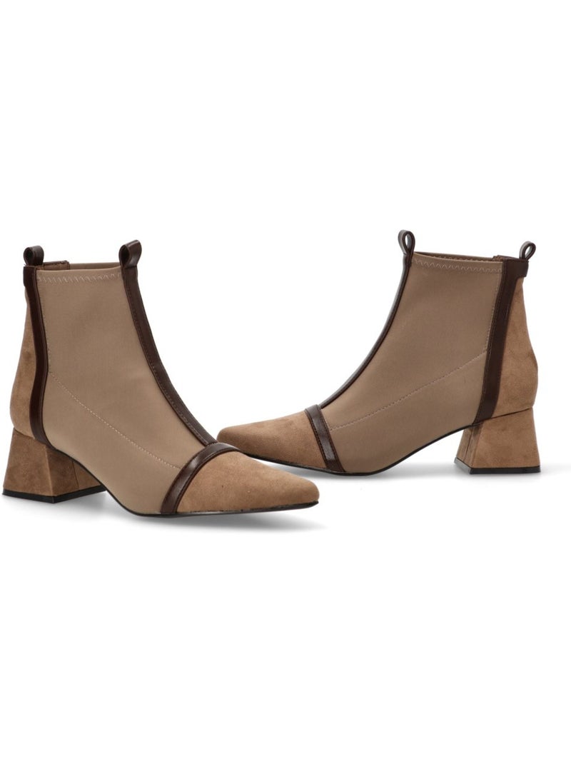 Botin Weekend Mujer Tacón Medio - Buonarotti Beige - Kiabi