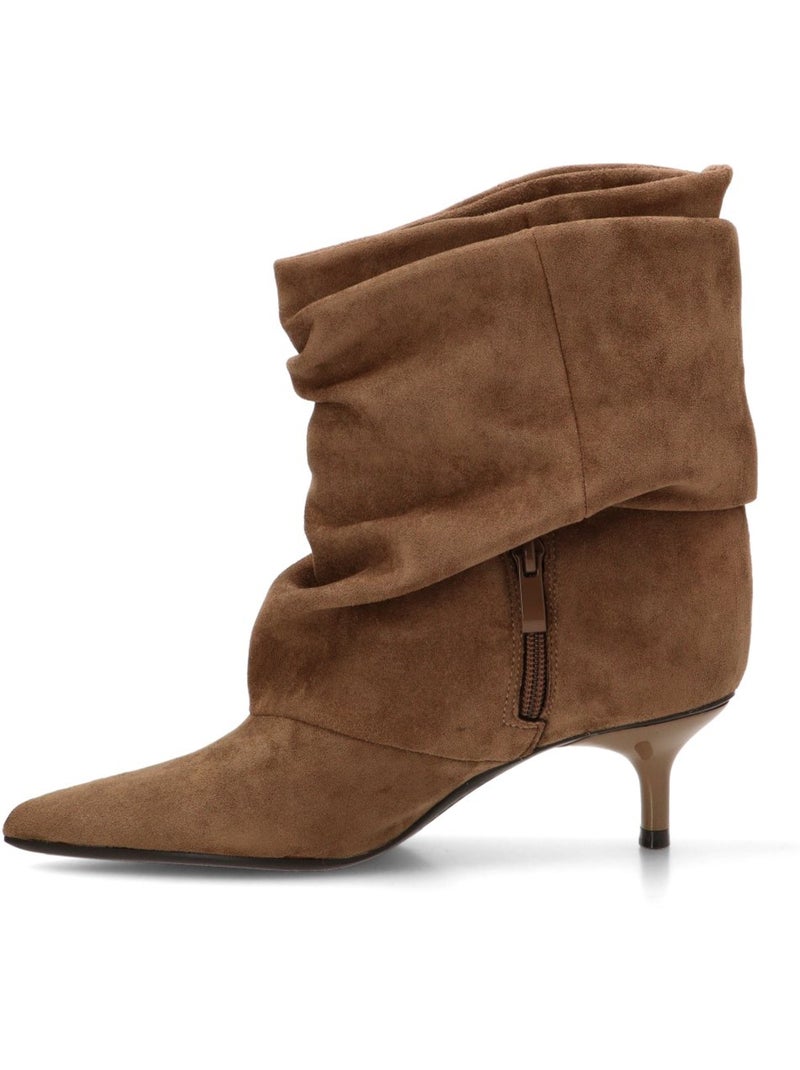 Botin weekend mujer tacón medio - corina Camel - Kiabi