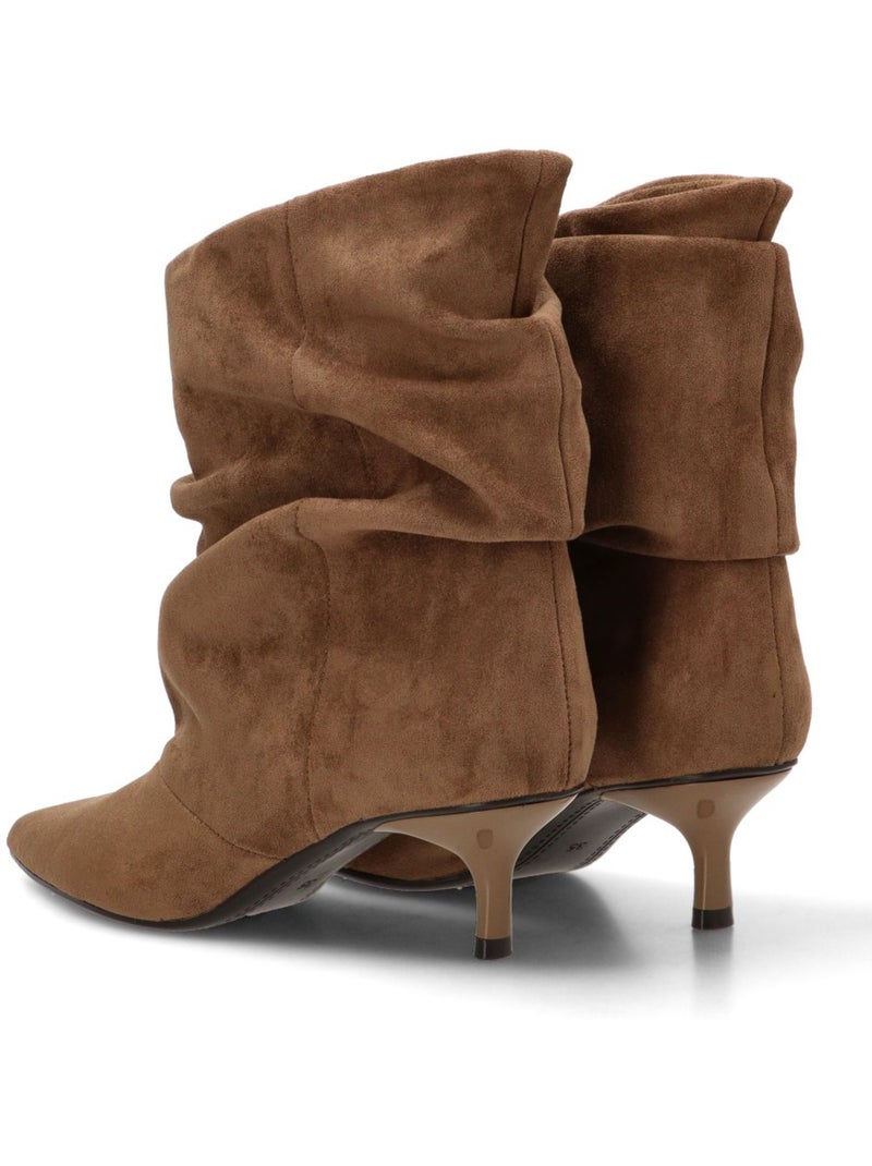 Botin weekend mujer tacón medio - corina Camel - Kiabi