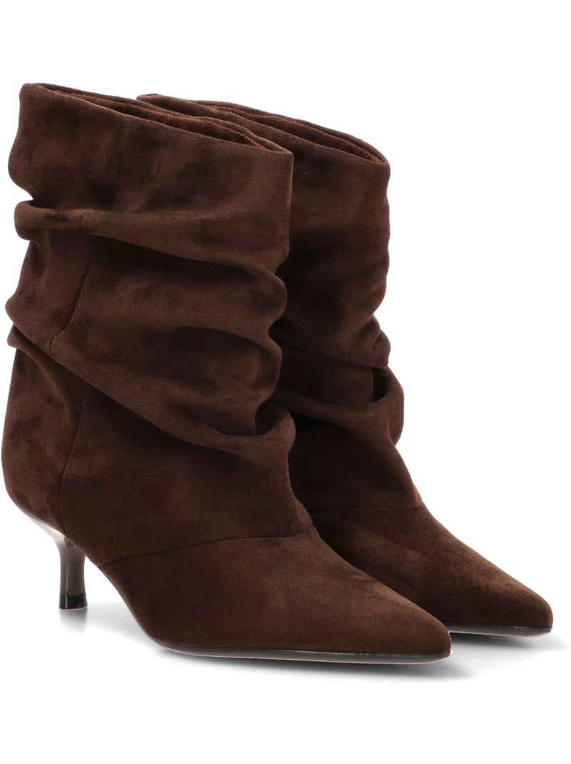 Botin weekend mujer tacón medio - corina Marrón capuchino - Kiabi
