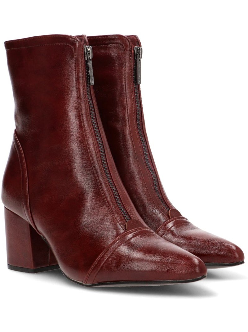 Botin weekend mujer tacón medio - etika Burdeos - Kiabi