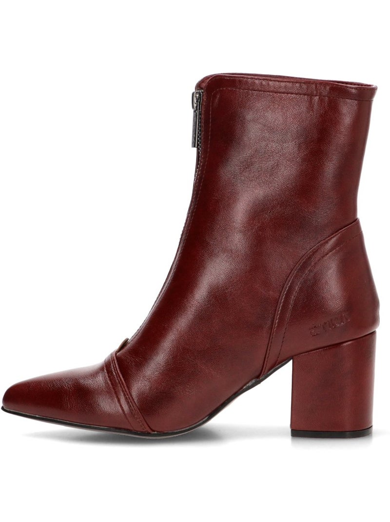 Botin weekend mujer tacón medio - etika Burdeos - Kiabi