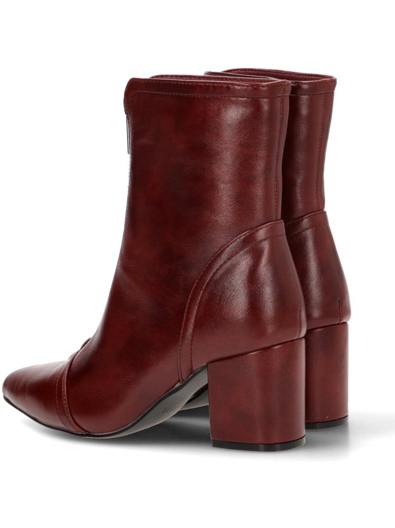 Botin weekend mujer tacón medio - etika Burdeos - Kiabi