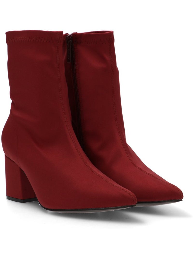 Botin Weekend Mujer Tacón Medio - Etika Burdeos - Kiabi