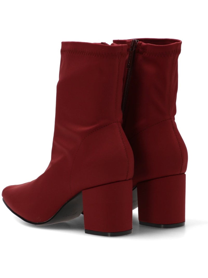 Botin Weekend Mujer Tacón Medio - Etika Burdeos - Kiabi