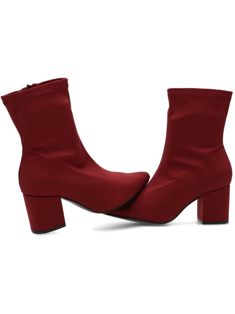 Botin Weekend Mujer Tacón Medio - Etika Burdeos - Kiabi