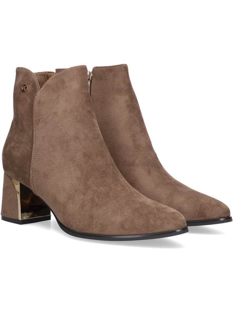 Botin Weekend Mujer Tacón Medio - Etika Caqui - Kiabi