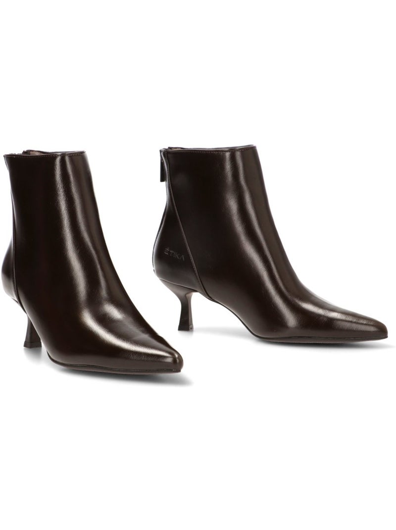Botin weekend mujer tacón medio - etika Marrón capuchino - Kiabi