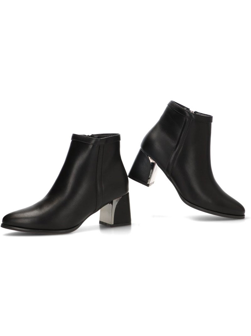 Botin weekend mujer tacón medio - etika Negro - Kiabi