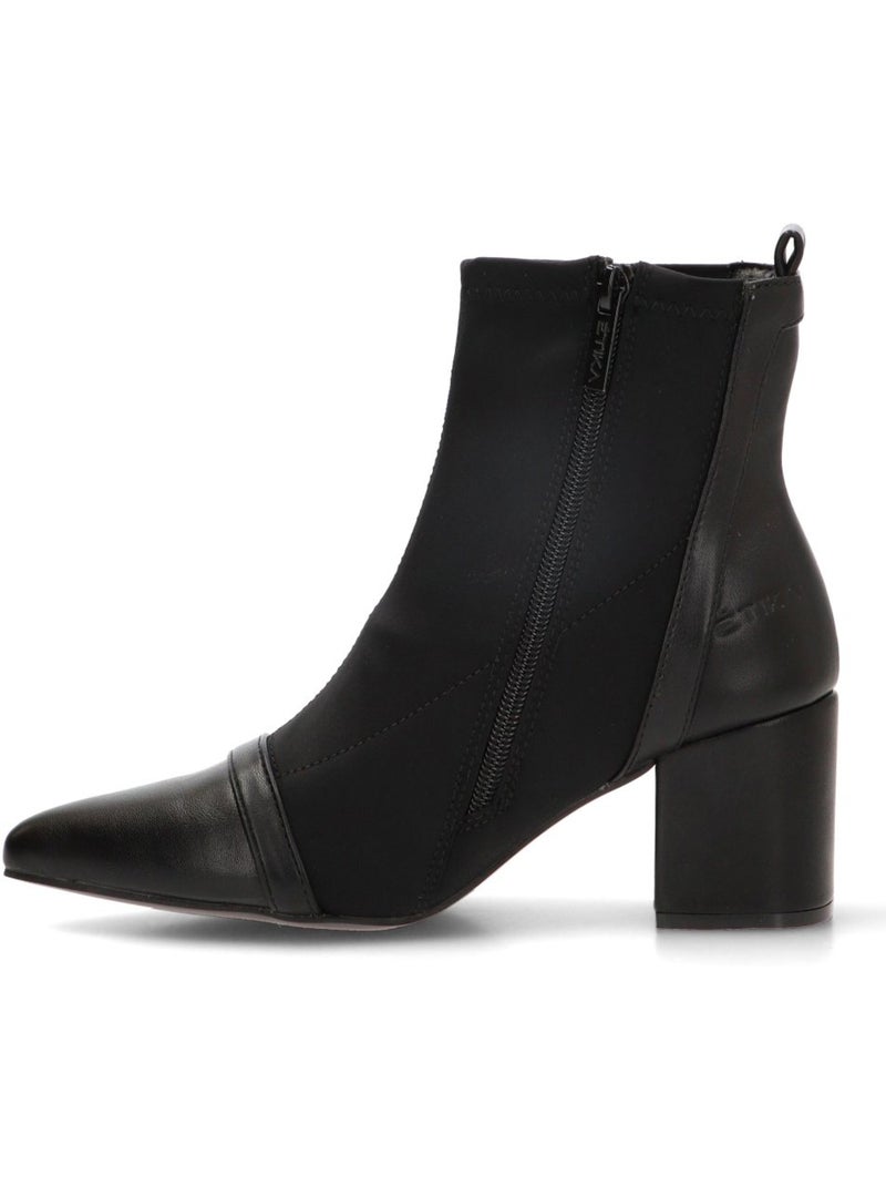 Botin weekend mujer tacón medio - etika Negro - Kiabi
