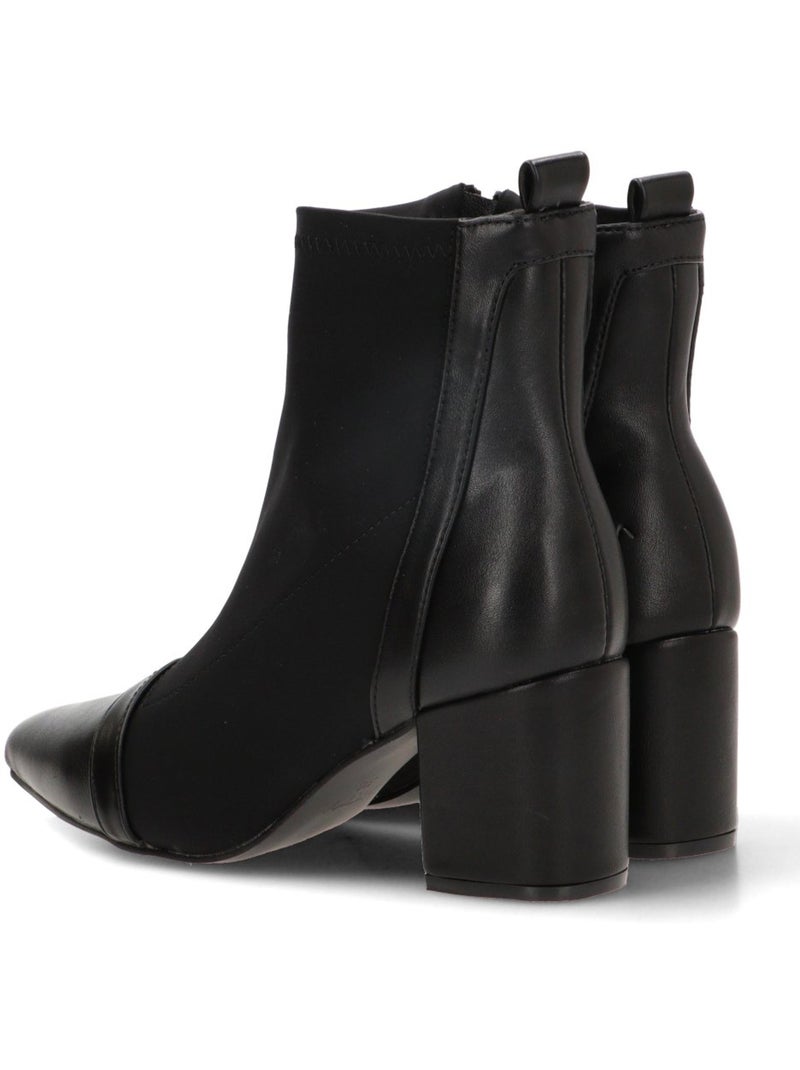 Botin weekend mujer tacón medio - etika Negro - Kiabi