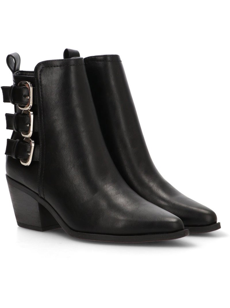 Botin weekend mujer tacón medio - etika Negro - Kiabi