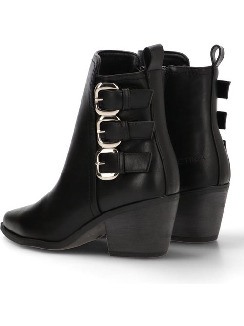 Botin weekend mujer tacón medio - etika - Kiabi