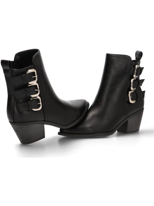 Botin weekend mujer tacón medio - etika - Kiabi