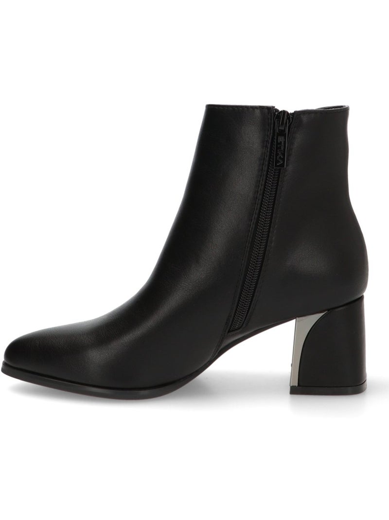 Botin Weekend Mujer Tacón Medio - Etika Negro - Kiabi