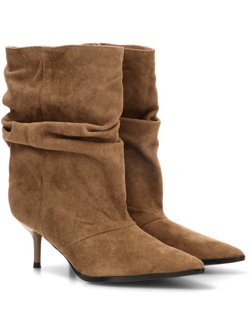 Botin weekend mujer tacón medio - etika Taupe - Kiabi