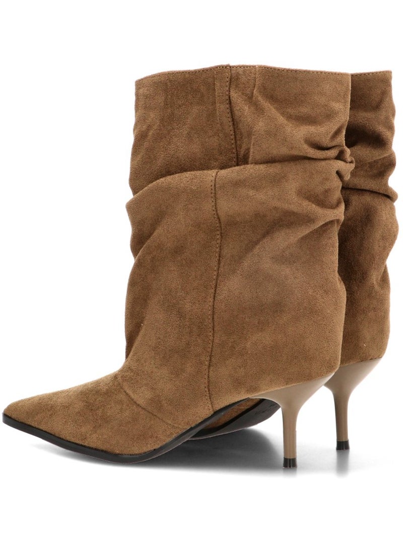 Botin weekend mujer tacón medio - etika Taupe - Kiabi