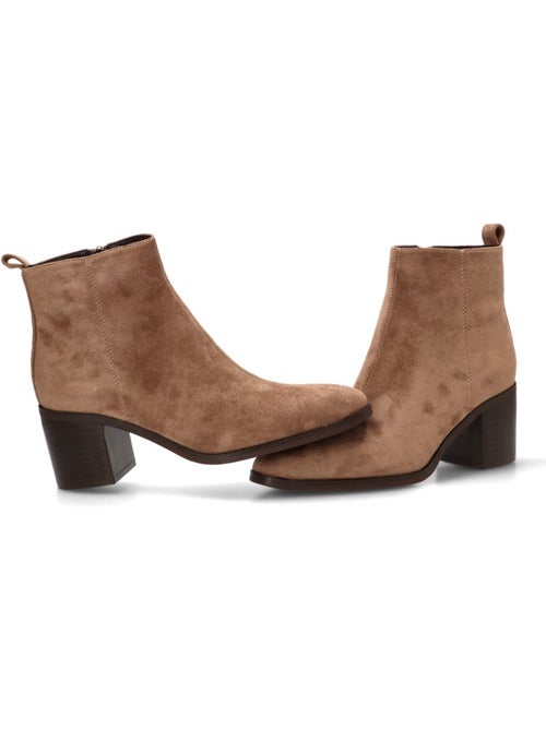 Botin weekend mujer tacón medio - etika - Kiabi