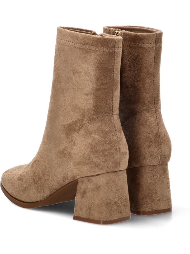 Botin weekend mujer tacón medio - etika Taupe - Kiabi