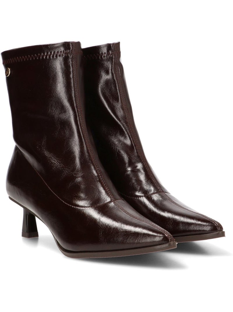 Botin weekend mujer tacón medio - isteria Marrón capuchino - Kiabi
