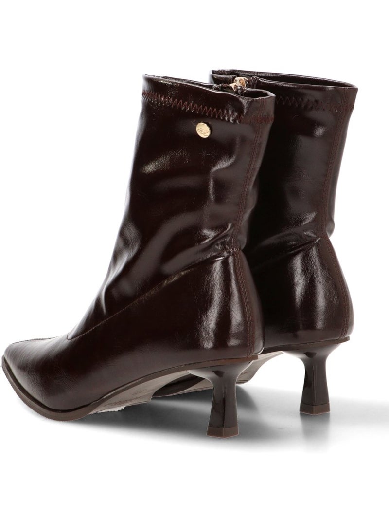 Botin weekend mujer tacón medio - isteria Marrón capuchino - Kiabi