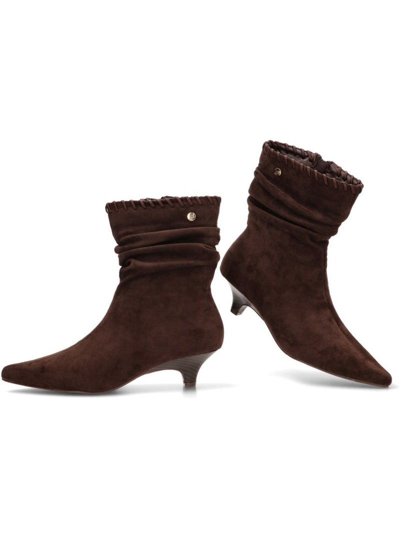Botin weekend mujer tacón medio - isteria Marrón capuchino - Kiabi