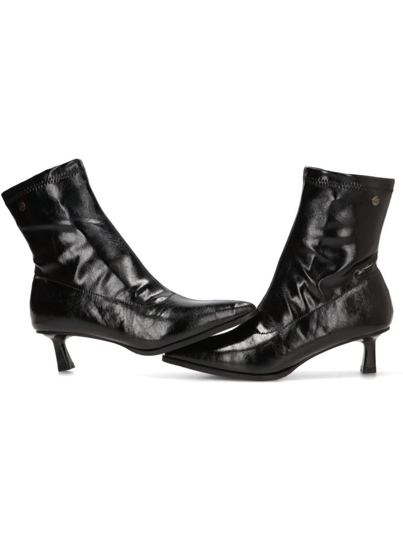 Botin weekend mujer tacón medio - isteria Negro - Kiabi