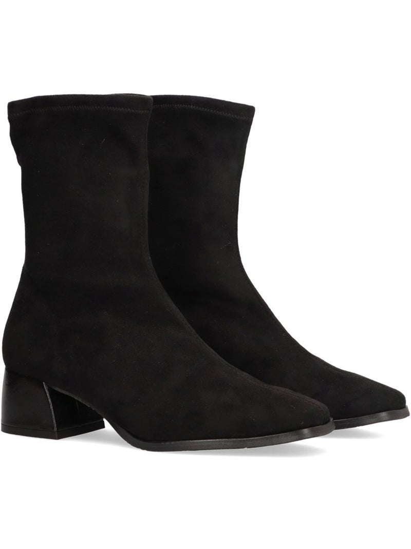 Botin Weekend Mujer Tacón Medio - Luna Collection Negro - Kiabi