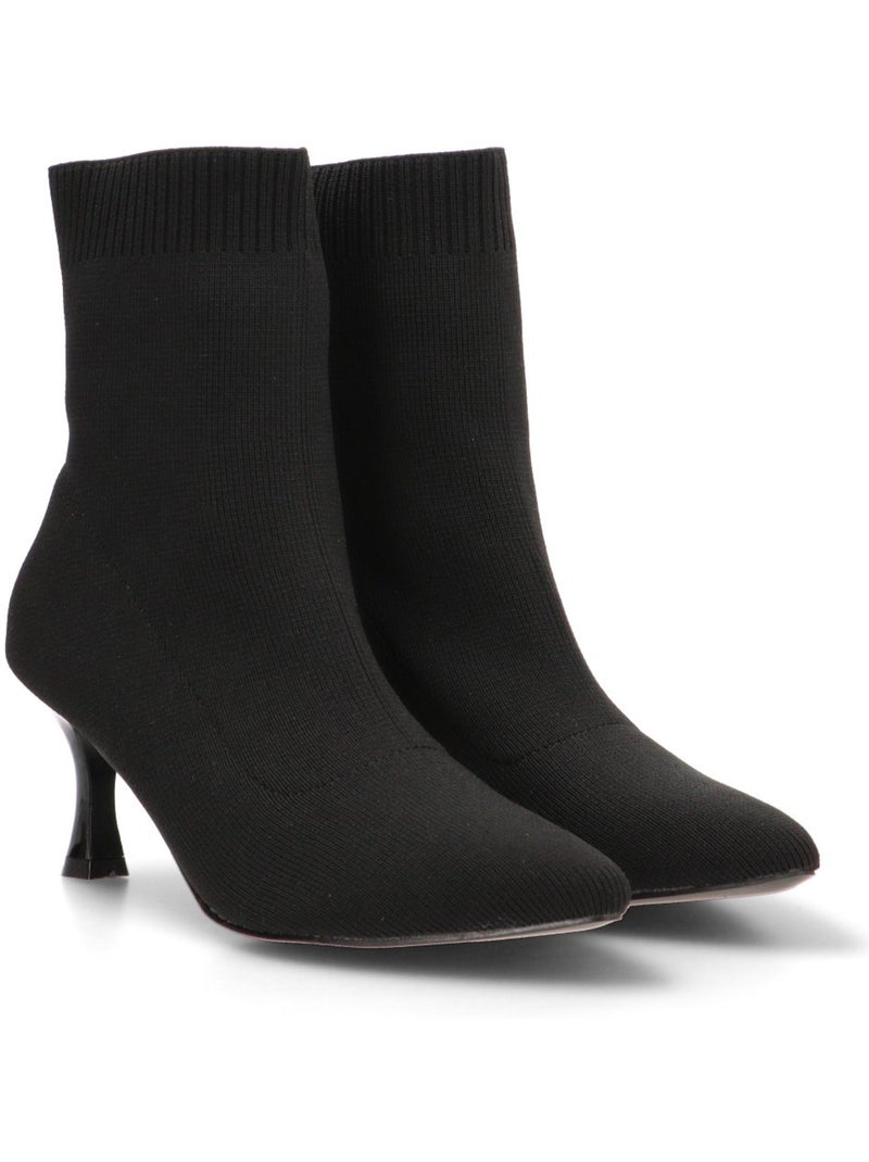 Botin Weekend Mujer Tacón Medio - Traviata Negro - Kiabi