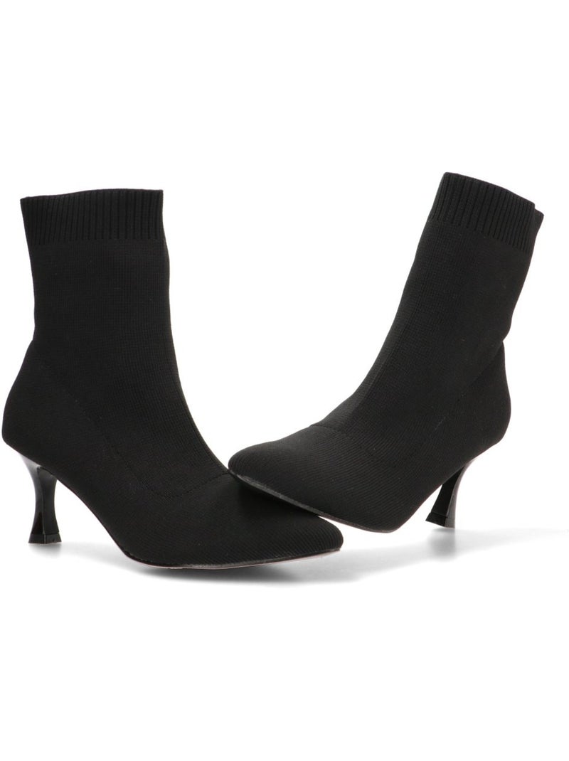 Botin Weekend Mujer Tacón Medio - Traviata Negro - Kiabi