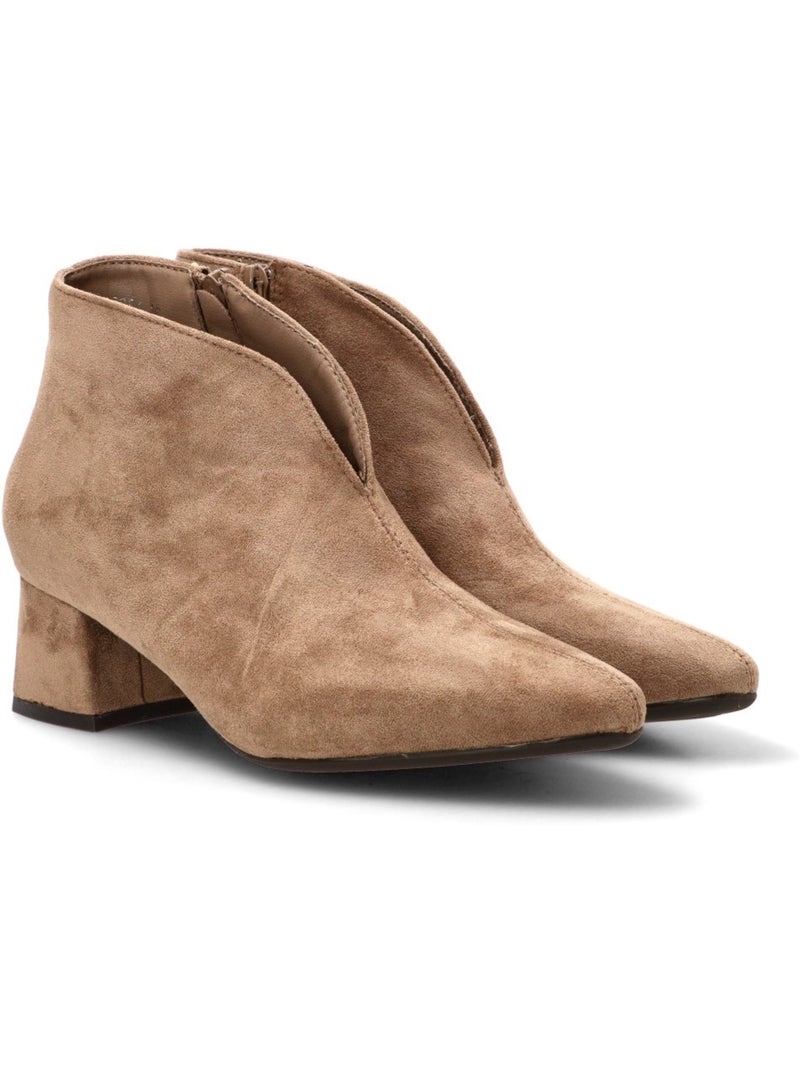 Botin weekend mujer tacón medio - yulia Beige - Kiabi