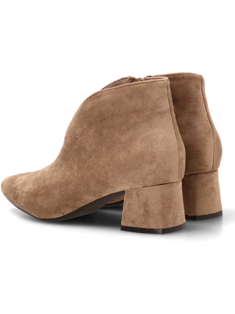 Botin weekend mujer tacón medio - yulia Beige - Kiabi