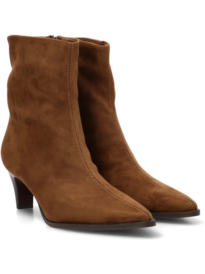 Botin weekend mujer tacón medio - yulia Camel - Kiabi
