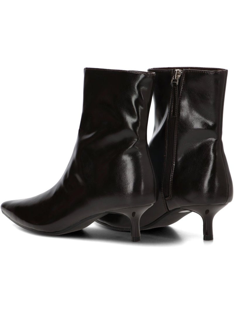 Botin weekend mujer tacón medio - yulia Marrón capuchino - Kiabi