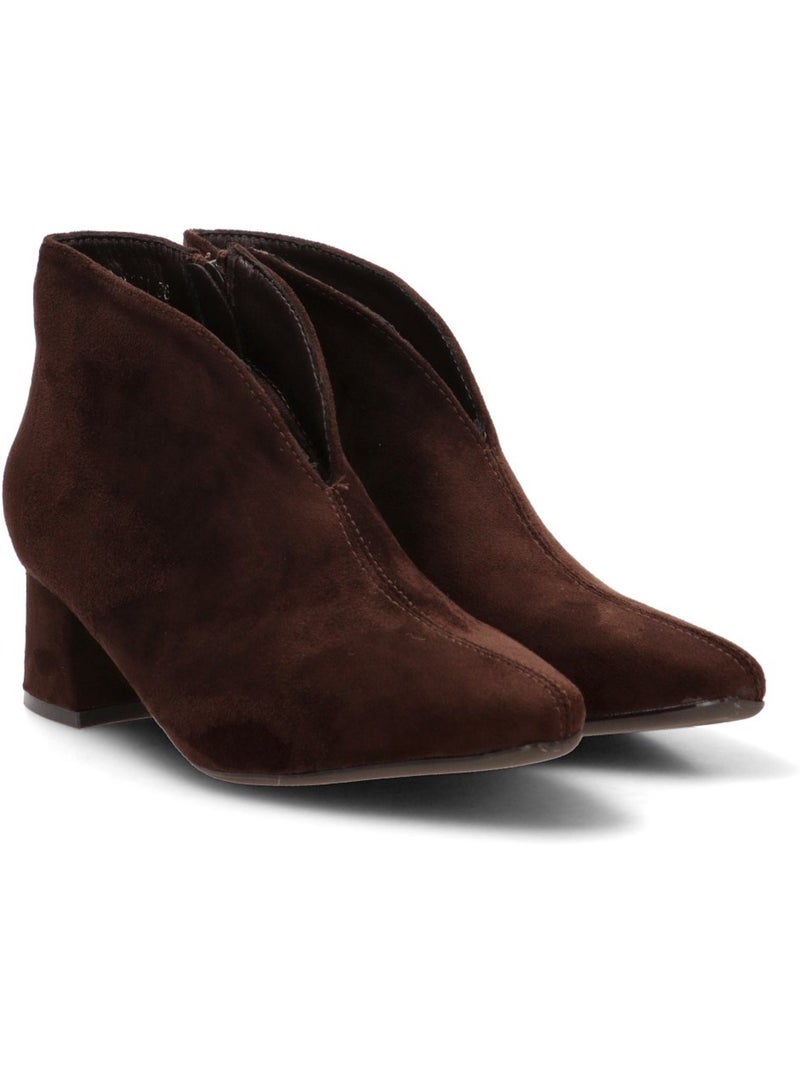 Botin weekend mujer tacón medio - yulia Marrón capuchino - Kiabi