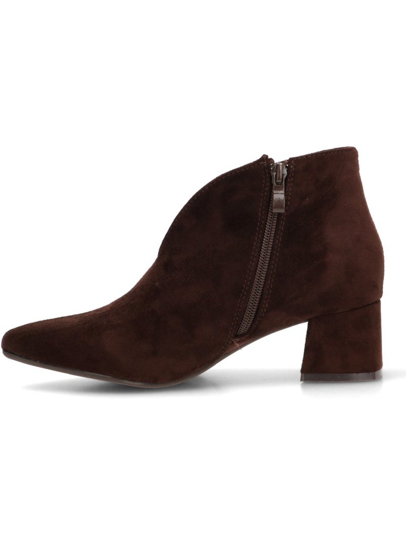 Botin weekend mujer tacón medio - yulia Marrón capuchino - Kiabi