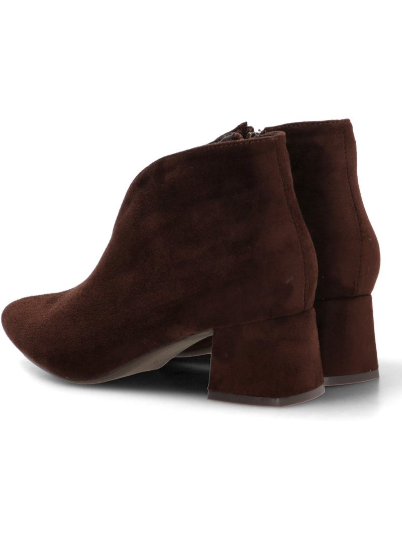 Botin weekend mujer tacón medio - yulia Marrón capuchino - Kiabi